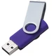 Флешка пластиковая на 16 Гб Twist Mix USB 2.0, черная / фиолетовая - фото № 2
