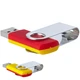 Флешка пластиковая на 16 Гб Twist Mix USB 2.0, красная / желтая - фото № 1