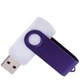 Флешка пластиковая на 16 Гб Twist White Color USB 2.0, белая / фиолетовая - фото № 2