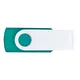 Флешка пластиковая на 16 Гб Twist White Color USB 2.0, бирюзовая / белая - фото № 3