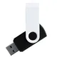 Флешка пластиковая на 16 Гб Twist White Color USB 2.0, черная / белая - фото № 1