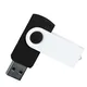 Флешка пластиковая на 16 Гб Twist White Color USB 2.0, черная / белая - фото № 2