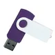 Флешка пластиковая на 16 Гб Twist White Color USB 2.0, фиолетовая / белая - фото № 2