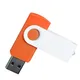 Флешка пластиковая на 16 Гб Twist White Color USB 2.0, оранжевая / белая - фото № 2