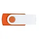 Флешка пластиковая на 16 Гб Twist White Color USB 2.0, оранжевая / белая - фото № 3