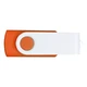 Флешка пластиковая на 16 Гб Twist White Color USB 2.0, оранжевая / белая - фото № 3