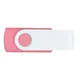 Флешка пластиковая на 16 Гб Twist White Color USB 2.0, розовая / белая - фото № 3