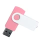 Флешка пластиковая на 16 Гб Twist White Color USB 2.0, розовая / белая - фото № 2