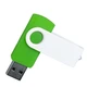 Флешка пластиковая на 16 Гб Twist White Color USB 2.0, салатовая / белая - фото № 2