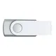 Флешка пластиковая на 16 Гб Twist White Color USB 2.0, серебристая / белая - фото № 3