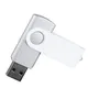 Флешка пластиковая на 16 Гб Twist White Color USB 2.0, серебристая / белая - фото № 2