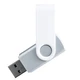 Флешка пластиковая на 16 Гб Twist White Color USB 2.0, серебристая / белая - фото № 1