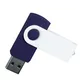 Флешка пластиковая на 16 Гб Twist White Color USB 2.0, темно-синяя / белая - фото № 2