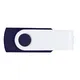 Флешка пластиковая на 16 Гб Twist White Color USB 2.0, темно-синяя / белая - фото № 3