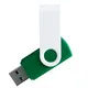 Флешка пластиковая на 16 Гб Twist White Color USB 2.0, зеленая / белая - фото № 1