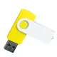 Флешка пластиковая на 16 Гб Twist White Color USB 2.0, желтая / белая - фото № 2