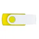 Флешка пластиковая на 16 Гб Twist White Color USB 2.0, желтая / белая - фото № 3