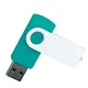 Флешка пластиковая на 16 Гб Twist White Color USB 3.0, бирюзовая / белая - фото № 2
