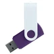 Флешка пластиковая на 16 Гб Twist White Color USB 3.0, фиолетовая / белая - фото № 1