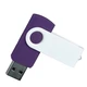 Флешка пластиковая на 16 Гб Twist White Color USB 3.0, фиолетовая / белая - фото № 2