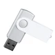 Флешка пластиковая на 16 Гб Twist White Color USB 3.0, серебристая / белая - фото № 2