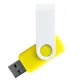 Флешка пластиковая на 16 Гб Twist White Color USB 3.0, желтая / белая - фото № 1