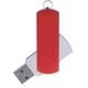 Флешка пластиковая на 32 Гб Elegance Color USB 2.0, серебристая / красная - фото № 1