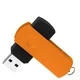 Флешка пластиковая на 32 Гб Elegance Color USB 3.0, черная / оранжевая - фото № 4