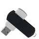 Флешка пластиковая на 32 Гб Elegance Color USB 3.0, серебристая / черная - фото № 2
