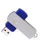 Флешка пластиковая на 32 Гб Elegance USB 2.0, синяя / серебристая - фото № 2
