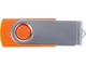 Флешка пластиковая на 32 Гб Flash C1 USB 2.0, soft-touch, оранжевая / серебристая - фото № 3