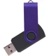 Флешка пластиковая на 32 Гб Twist Color Mix USB 2.0, черная / фиолетовая - фото № 1