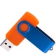 Флешка пластиковая на 32 Гб Twist Color Mix USB 2.0, оранжевая / синяя - фото № 2