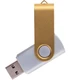 Флешка пластиковая на 32 Гб Twist Color Mix USB 2.0, серебристая / золотистая - фото № 1