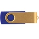 Флешка пластиковая на 32 Гб Twist Color Mix USB 2.0, синяя / золотистая - фото № 3