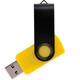 Флешка пластиковая на 32 Гб Twist Color Mix USB 2.0, желтая / черная - фото № 1