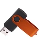 Флешка пластиковая на 32 Гб Twist Color Mix USB 3.0, черная / оранжевая - фото № 2