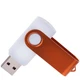 Флешка пластиковая на 32 Гб Twist White Color USB 2.0, белая / оранжевая - фото № 2