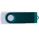 Флешка пластиковая на 32 Гб Twist White Color USB 2.0, белая / зеленая - фото № 3