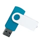 Флешка пластиковая на 32 Гб Twist White Color USB 2.0, голубая / белая - фото № 2