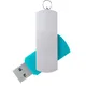 Флешка пластиковая на 4 Гб Elegance USB 2.0, бирюзовая - фото № 1
