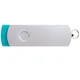 Флешка пластиковая на 4 Гб Elegance USB 2.0, бирюзовая - фото № 3