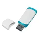 Флешка пластиковая на 4 Гб Ozon USB 2.0, белая / бирюзовая - фото № 2