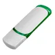 Флешка пластиковая на 4 Гб Ozon USB 2.0, белая / зеленая - фото № 1
