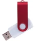 Флешка пластиковая на 4 Гб Twist White Color USB 2.0, белая / красная - фото № 1