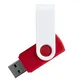 Флешка пластиковая на 4 Гб Twist White Color USB 2.0, красная / белая - фото № 1