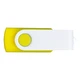 Флешка пластиковая на 4 Гб Twist White Color USB 2.0, желтая / белая - фото № 3