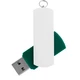 Флешка пластиковая на 64 Гб Elegance Color USB 2.0, зеленая / белая - фото № 1