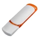 Флешка пластиковая на 64 Гб Ozon USB 2.0, белая / оранжевая - фото № 1
