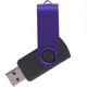 Флешка пластиковая на 64 Гб Twist Color Mix USB 2.0, черная / фиолетовая - фото № 1